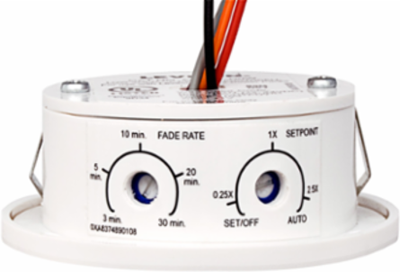 Indoor Photocell Controller, 12-24VDC, Dimming 1-1600FC, UL 916 Listed