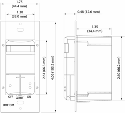 Dual Relay PIR Occupancy Sensor 2100 Sq Ft 120-277V Wall Switch Gray