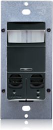 Multi-Technology Occupancy Sensor, 2400 Sq Ft, Dual Relay, Black
