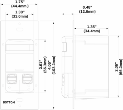 Occupancy Sensor, Multi-Technology (PIR Sensor / Ultrasonic Sensor), Wall Switch, Dual Relay, 2400SF, 120-277V, Grey, Made in USA with globally sourced components, Decora®