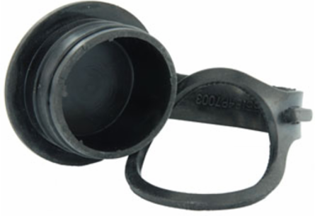 Closure Cap for Pin & Sleeve Plugs & Inlets, IP67 Watertight, For Use With 20A, 4-Wire North American & 16A, 4-Wire International Rated Devices - BLACK