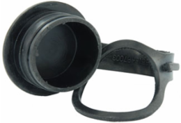 Closure Cap for Pin & Sleeve Plugs & Inlets, IP67 Watertight, For Use With 20A, 4-Wire North American & 16A, 4-Wire International Rated Devices - BLACK