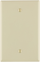 1-Gang Blank Wallplate, Midway Size, Nylon, Light Almond, UL/CSA Certified