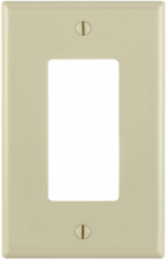 1-Gang Midway Size Decora Wallplate, Nylon, Ivory, UL/CSA Certified