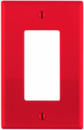 1-Gang Midway Decora Wallplate, Nylon, Red, UL/CSA Certified