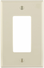 1-Gang Midway Decora Wallplate, Thermoplastic Nylon, Light Almond