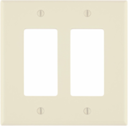 2-Gang Midway Decora Wallplate, Light Almond, Nylon, UL/CSA Certified