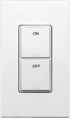Low Voltage 2 Button ON/OFF Switch Keypad with White Color and Decora Styling