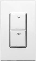 Low Voltage 2 Button ON/OFF Switch Keypad with White Color and Decora Styling