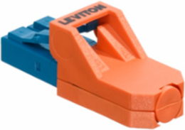 Orange Port Protection Plug with Dust Cap for Secure Keyed LC System