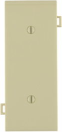 1-Gang Sectional Blank Wallplate, Nylon, Ivory, Strap Mount, UL/CSA Certified