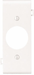 1-Gang Sectional Wallplate for 1.406 Inch Outlet, Thermoplastic Nylon, White