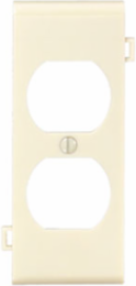 1-Gang Sectional Duplex Outlet Wallplate, Ivory, Thermoplastic Nylon