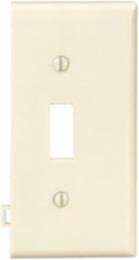 1-Gang Sectional Toggle Device Switch Wallplate - Ivory, Nylon, End Panel