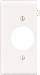 1-Gang Sectional Wallplate 1.406 Inch Hole, Thermoplastic Nylon, White