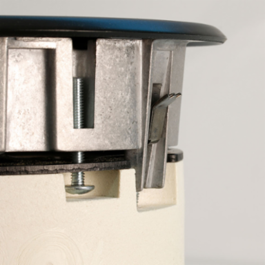 Poke-Through Floor Box, 2-Gang, 5 Inch Diameter, Steel, cULus Certified