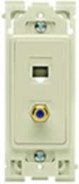 Renu QuickPort 2-Port Insert, Navajo Sand, Polycarbonate, Datacom