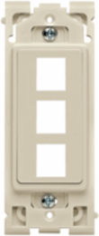 3-Port RENU Wallplate Insert, Navajo Sand - Tool-Free Installation, cULus Listed