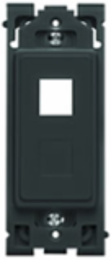 Renu QuickPort 2-Port Insert, Onyx Black, Polycarbonate, 5 Year Warranty