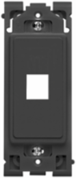 RENU 1-Port Wallplate Insert, Onyx Black, Quick Installation, Textured Finish