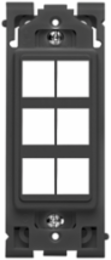 RENU 6-Port Insert, Onyx Black, Quick Installation, RoHS Compliant