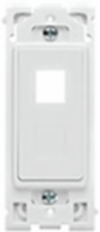 Renu 2-Port QuickPort Insert, White on White, Polycarbonate, 5 Year Warranty