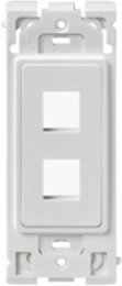 2-Port RENU Insert, White on White, Quick Install, Textured Finish