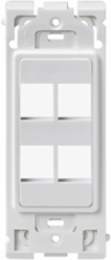 4-Port RENU Insert, White on White, Quick Install, Textured Finish