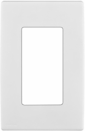Renu 1-Gang Screwless Snap-On Wallplate, White on White, Standard Size, Engineering Grade Polymer