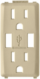 RKAA1 Renu 15 Amp USB Charger GFCI Outlet Color Change Kit, Café Latte