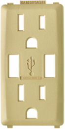 Renu 15 Amp USB Charger GFCI Outlet Color Change Kit, Dapper Tan