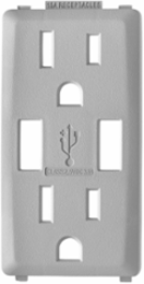 RENU 15 Amp USB Charger GFCI Outlet Color Change Kit, Pebble Grey