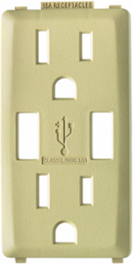Renu 15 Amp USB Charger GFCI Outlet Color Change Kit, Whispering Wheat