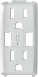 Renu Color Change Kit for 15 Amp USB Charger Outlet, White on White