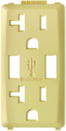 Renu 20 Amp USB Charger GFCI Outlet Color Change Faceplate, Corn Silk