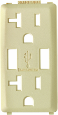 Renu 20 Amp USB Charger GFCI Outlet Color Change Kit, Gold Coast White