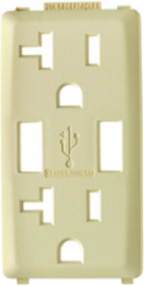 Renu 20 Amp USB Charger GFCI Outlet Color Change Kit, Gold Coast White