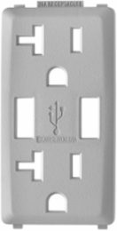 Renu 20 Amp USB Charger Tamper-Resistant GFCI Outlet Color Change Kit, Pebble Grey