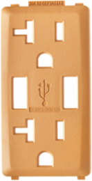 Renu 20 Amp USB Charger GFCI Outlet Color Change Kit, Toasted Coconut