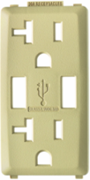 Renu 20 Amp USB Charger/Tamper-Resistant GFCI Outlet Color Change Kit, Whispering Wheat