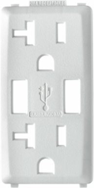 Renu 20 Amp USB Charger GFCI Outlet Color Change Kit - White on White