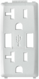 Renu 20 Amp USB Charger GFCI Outlet Color Change Kit - White on White