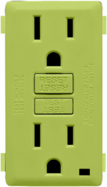 Renu 15A Tamper-Resistant GFCI Outlet Color Change Kit, Granny Smith Apple