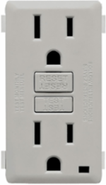 Renu 15 Amp GFCI Outlet Color Change Faceplate, Pebble Grey