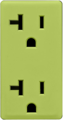 Renu 20 Amp Tamper-Resistant Outlet Color Change Kit, Granny Smith Apple