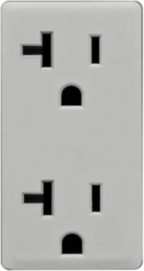 Renu 20 Amp Tamper-Resistant Outlet Color Change Faceplate, Pebble Grey