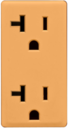 Renu 20 Amp Tamper-Resistant Outlet Color Change Faceplate, Toasted Coconut