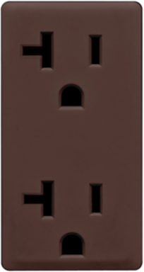 Renu 20 Amp Tamper-Resistant Outlet Faceplate, Walnut Bark