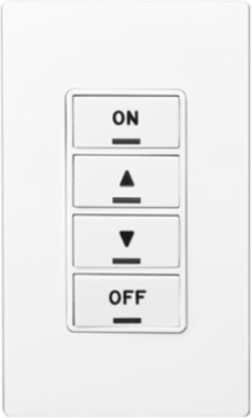 4-Button ON/OFF Keypad Room Controller - White, Designed for IRC Systems