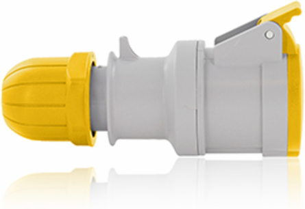 Industrial Grade International Pin & Sleeve Connector 16A 100/130V IP44 Yellow